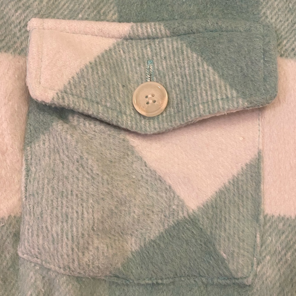 Medium Mint Colored Checkered Jacket. It’s From T… - image 4